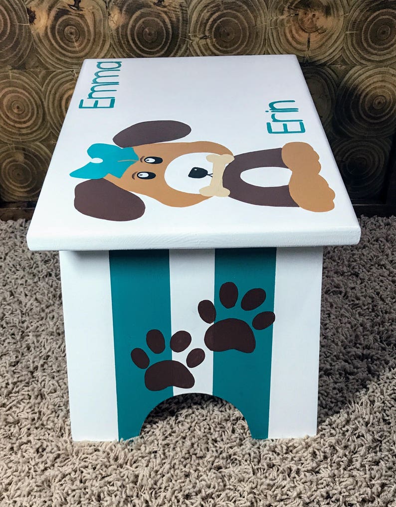 Step Stool Footstool Puppy Play Dog Bone Step Stool for Etsy