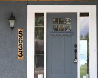 House Numbers Sign – Address Plaque – Curb Appeal Decor - Modern Wood Design
