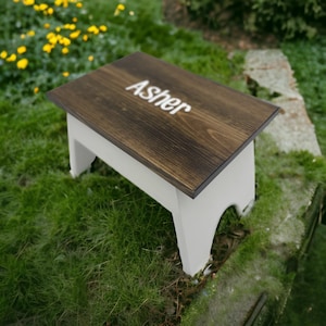 Personalized Name Stool, Wood Step, Toddler Kids Furniture, Kitchen Aide, Bathroom Accessory