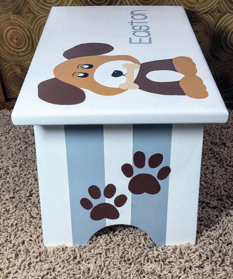 Kids Step Stool / Dog Themed Gifts / Personalized Dog Gifts Etsy