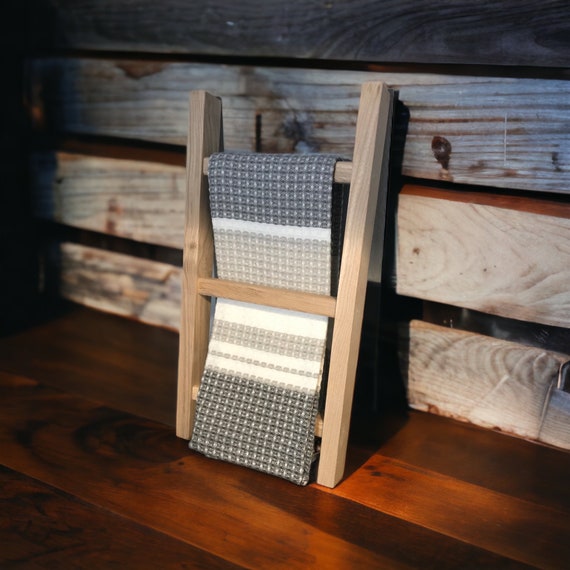 Kitchen towel online ladder rack