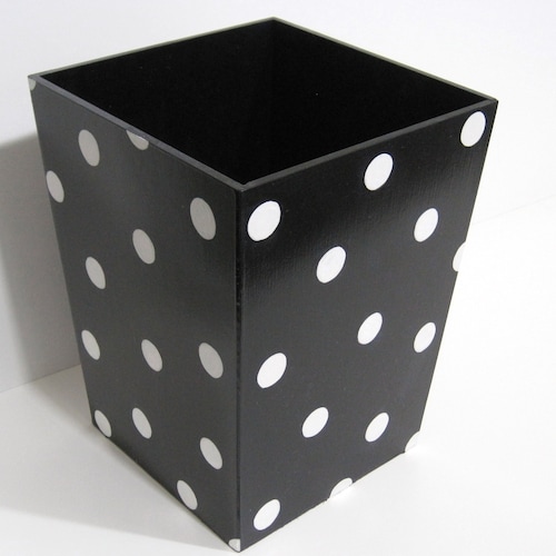 Black and White Trash Can Garbage Can Trash Can for - Etsy
