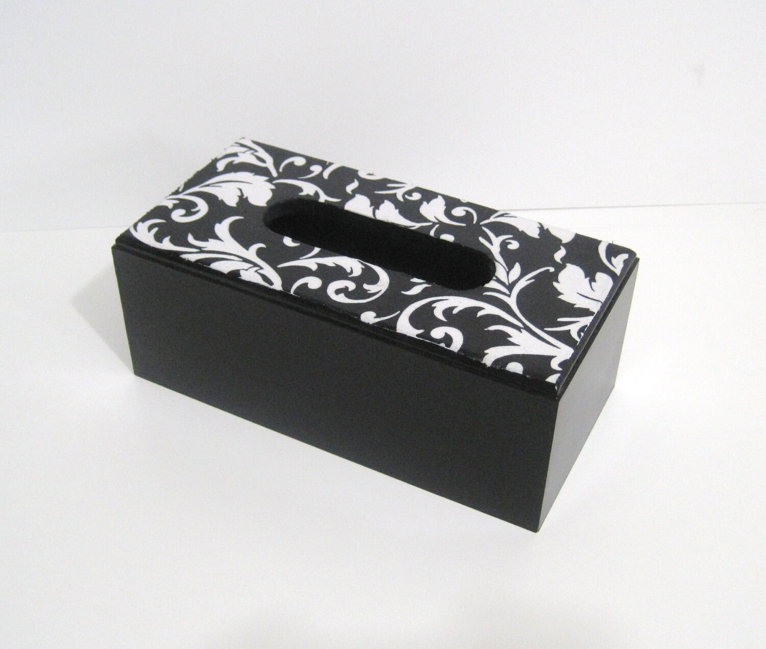 Wooden Tissue Holder / Damask Design / Tissue Cover Boxes / Etsy
