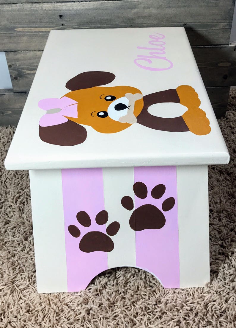 Kids Step Stool / Dog Themed Gifts / Personalized Dog Gifts Etsy