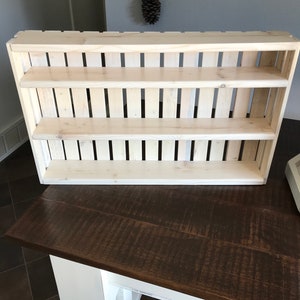 Spice Storage, Spice Rack, Wooden Crate, Under Cabinet Storage, Shelving for Spices Bild 7