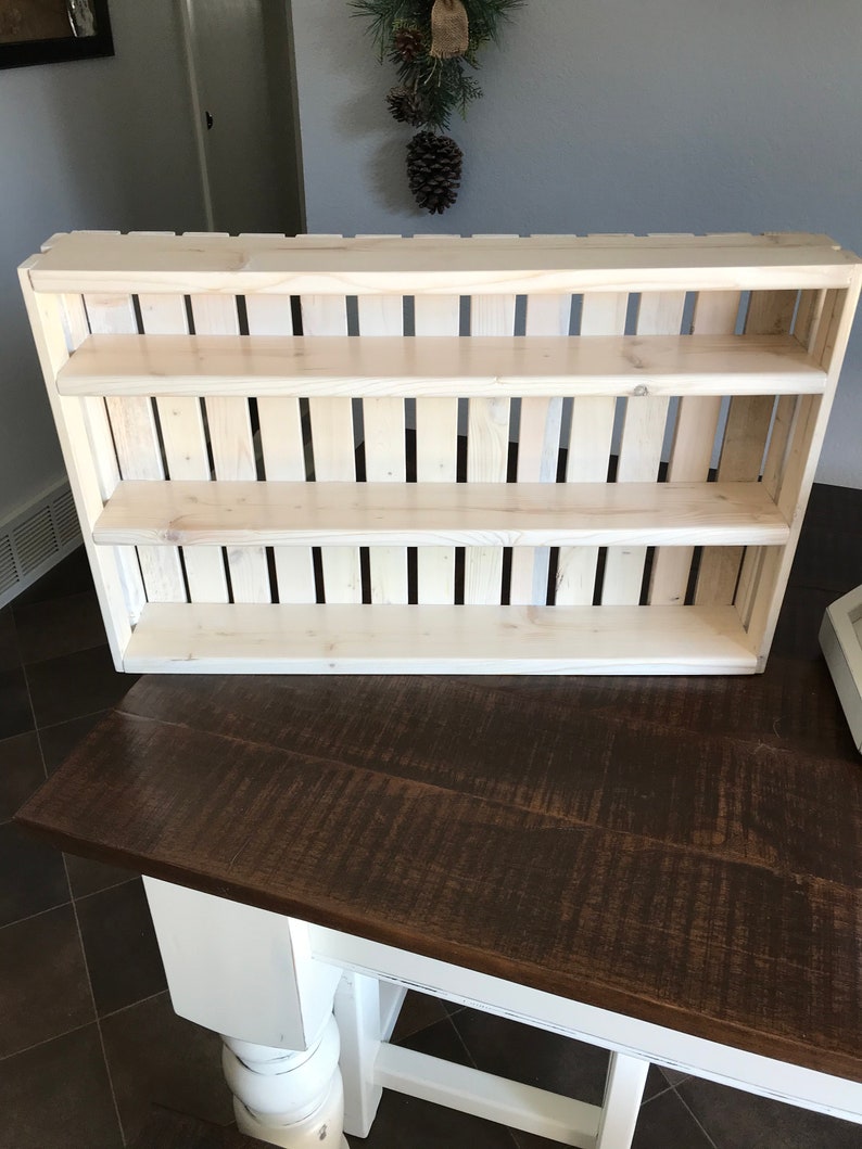 Spice Storage, Spice Rack, Wooden Crate, Under Cabinet Storage, Shelving for Spices Bild 7