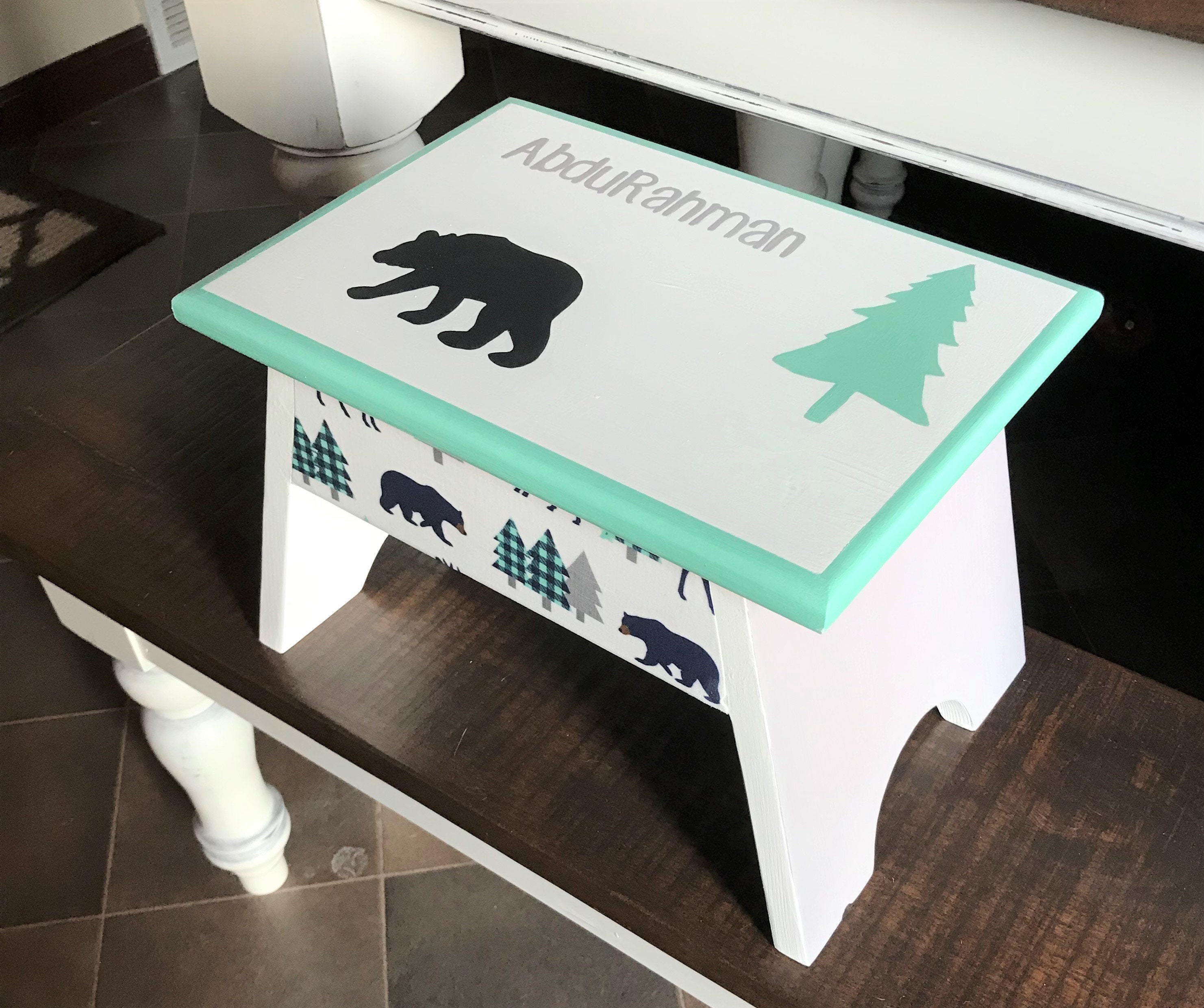 personalized baby stool