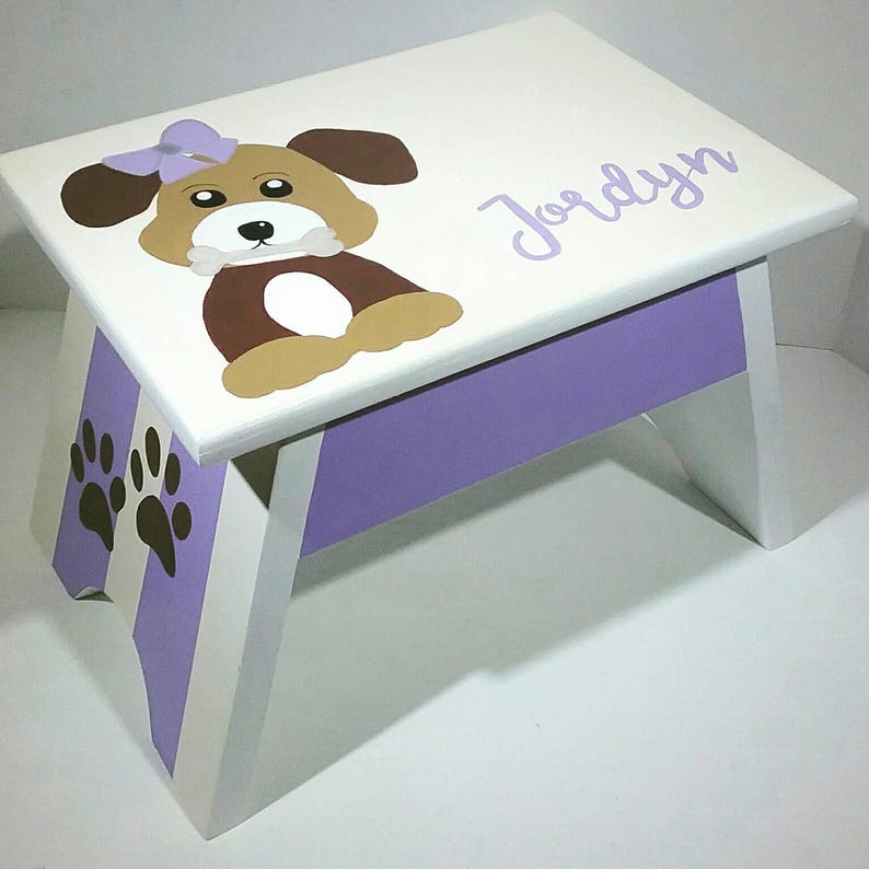 Kids Step Stool / Dog Themed Gifts / Personalized Dog Gifts Etsy