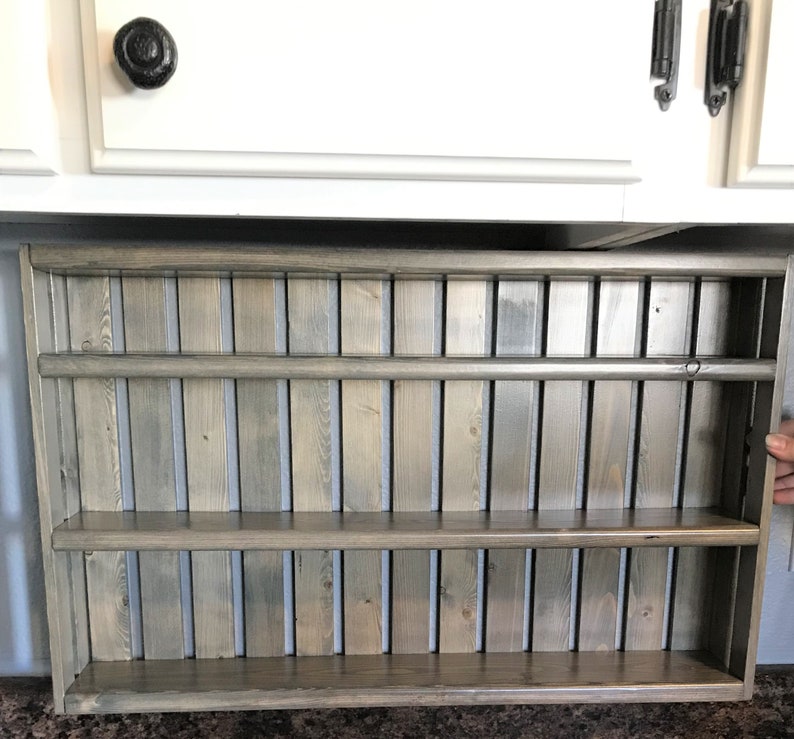 Spice Storage, Spice Rack, Wooden Crate, Under Cabinet Storage, Shelving for Spices Bild 3