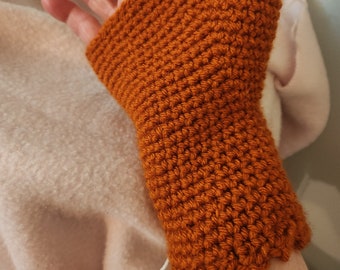 Copper Fingerless Mittens