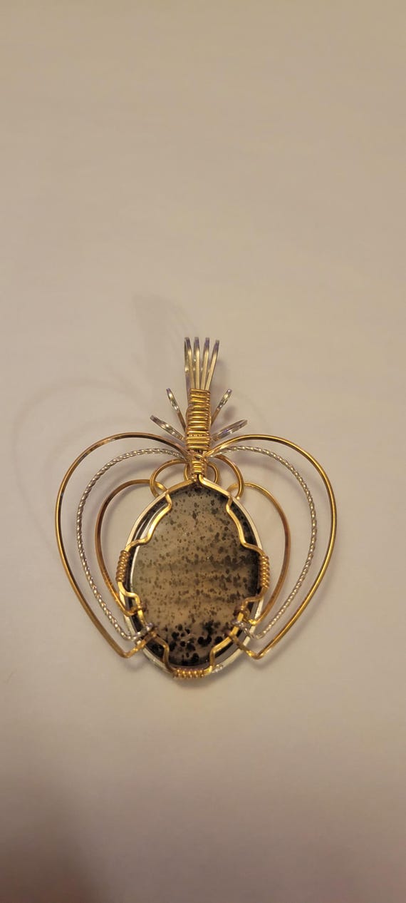 Agate wire wrapped pendant - image 2