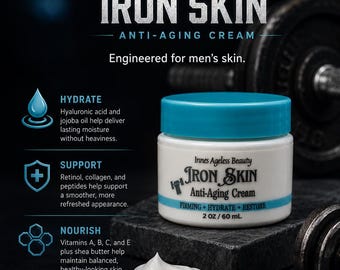 Crema facial Iron Skin para hombres con retinol