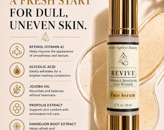 Revive gezichtsserum | Retinol en glycol | Airless pomp van 1,7 oz