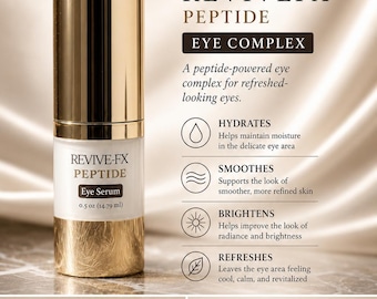 ReviveFX Peptide Eye Complex | Hydrate | Firm | Brighten | 1 oz airless pump