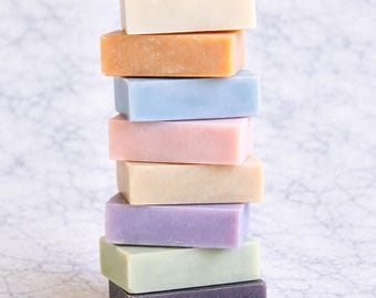 Handmade Soap, Handmade Cold Processed Soap Bars,Skin Cleaning Bars,Body Soap, 4 Ounces