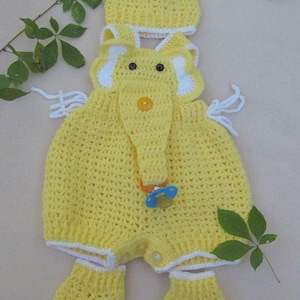 Crochet Bebe Barboteuse Bebe Elephant Ensemble Rose Au Etsy