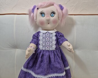 Best Gift, Handmade Fabric doll 22", Adorable Waldorf Doll, Tilda Doll, Interior Decor Doll, Rag Doll, Soft Natural Doll, Child Room