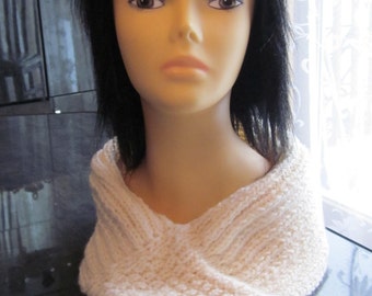 Hand-knitted Scarf / Neck Warmer / Wrap / Cowl