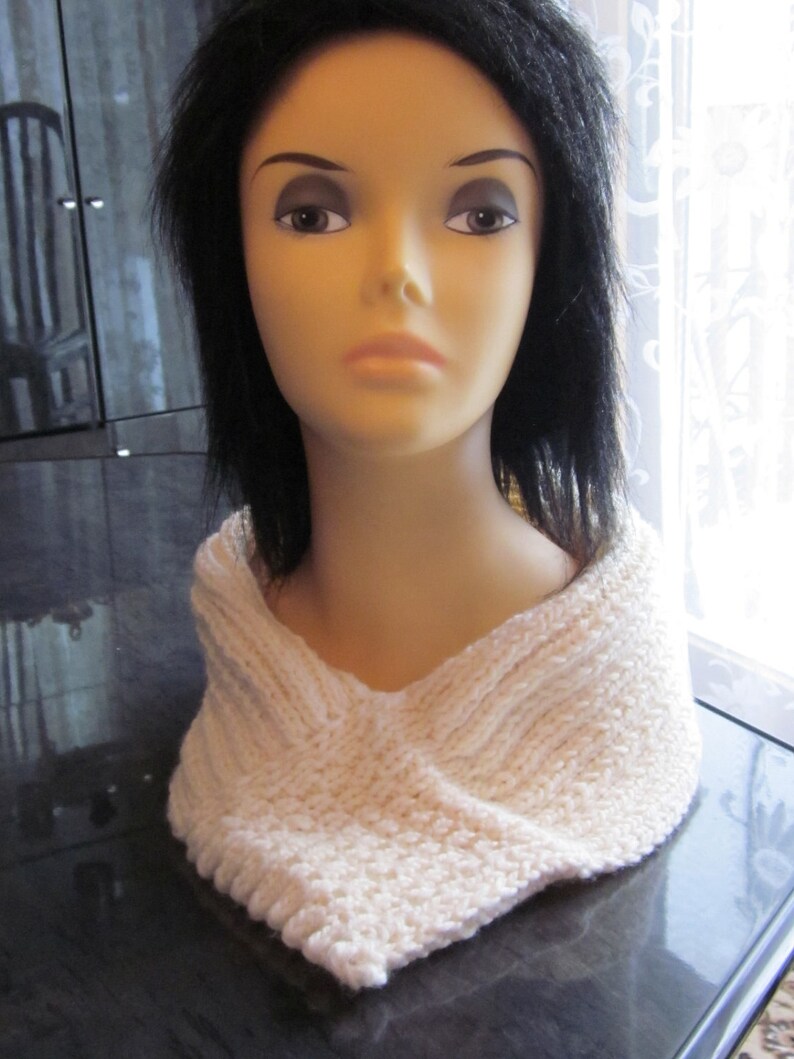 Hand-knitted Scarf / Neck Warmer / Wrap / Cowl image 1