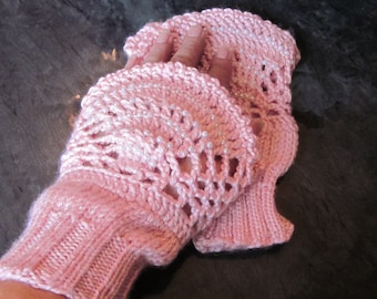 Crochet  Cuff / Fingerless / Gloves / Mittens / Arm Warmers with Pearls Beads