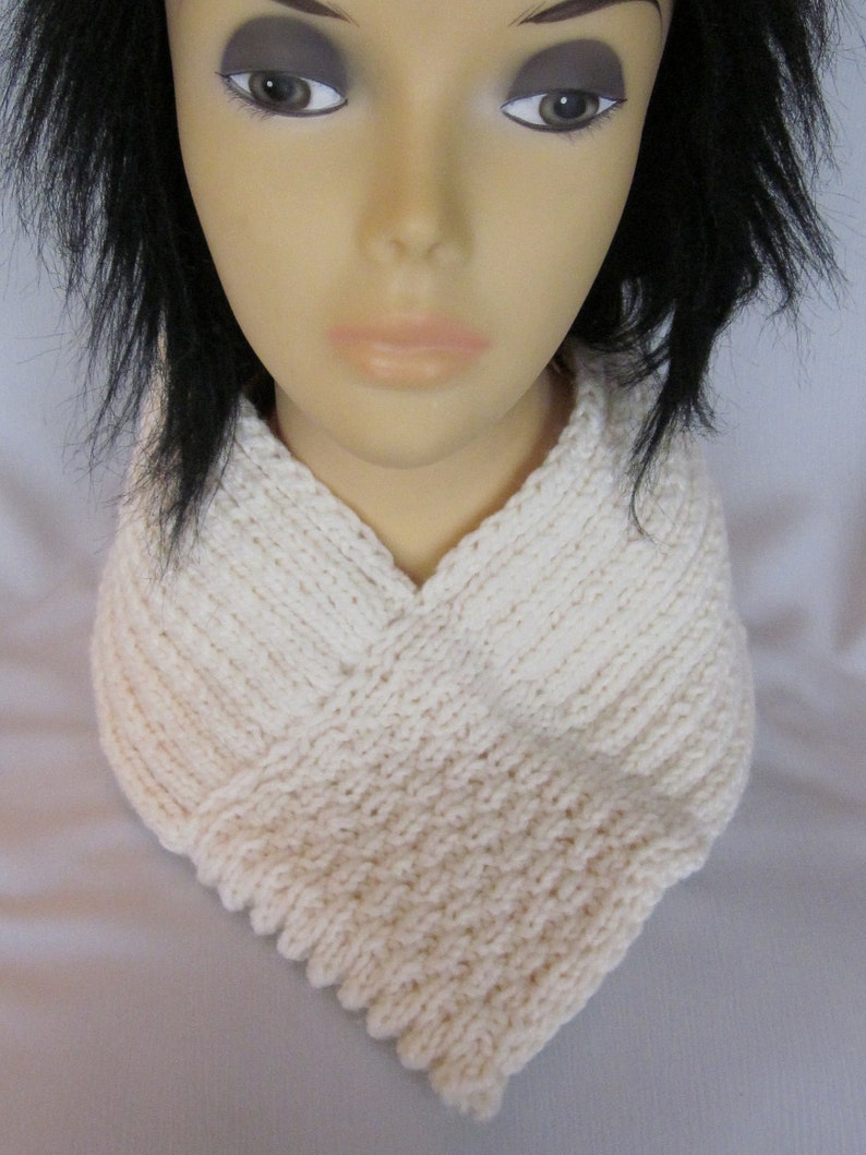 Hand-knitted Scarf / Neck Warmer / Wrap / Cowl image 3