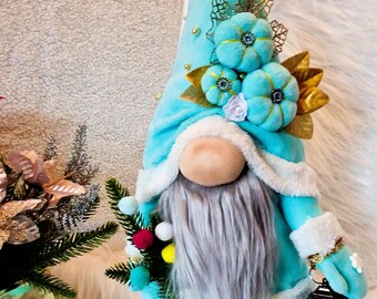 Handmade Christmas Gnome | Scandinavian Tomte Nisse | Farmhouse Holiday Decor | Winter Tiered Tray Ornament | Cozy Gift Idea