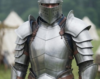Medieval Knight Full Armor Handmade Steel Plate Armor Gothic Wearable LARP Cosplay Renaissance Costume