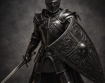 Armadura de caballero gótico de fantasía oscura medieval para cosplay, LARP y Ren Faire, decoración, regalo