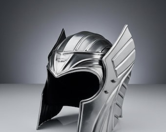 Casco alado de Thor hecho a mano / Accesorio de cosplay vikingo nórdico de metal