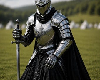 Medieval Knight Armor Suit, Gothic Full Plate Costume, LARP Cosplay Steel Warrior Armor