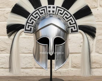 Roman Corinthian Helmet | Handmade Medieval Greek Spartan Helmet | Warrior Armor Collectible & Cosplay Prop
