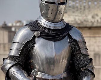 Medieval Knight Steel Helmet Visored Armor, Cosplay LARP, decor Halloween gift, Renaissance Fair
