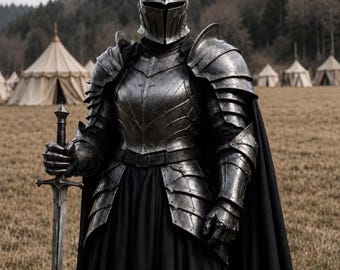 Dark Knight Armor Set Medieval Gothic Full Plate Warrior Suit Costume LARP Renaissance Cosplay