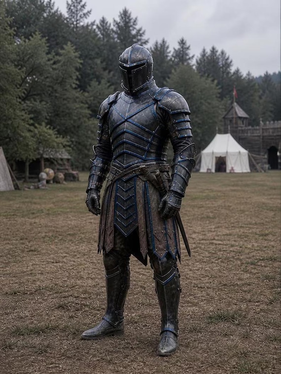 Medieval Knight Wearable Armor, Gothic Steel & Leather Full Body Costume, LARP Cosplay Renaissance Fair