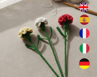 Crochet Carnation Flower Pattern | Amigurumi Bouquet Tutorial (PDF)