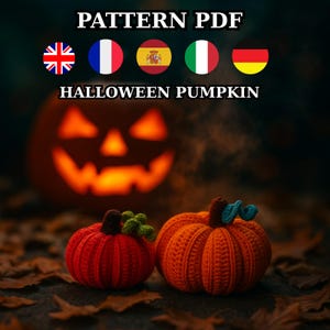 Crochet Pumpkin Pattern,Easy Halloween Amigurumi,Autumn DIY Home Decoration