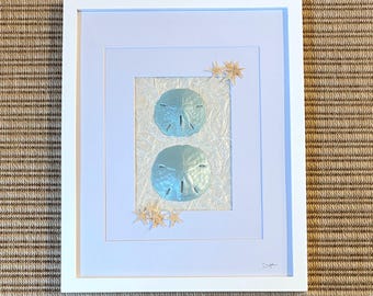 Handgemaakte muurkunst zanddollar en zeester – Cape Cod Coastal Decor