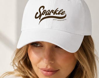 Sparkle Hat, Trendy Dad Cap, Coquette Aesthetic Baseball Cap, Cute Women's Hat, Preppy Style Cap, Gift For Her