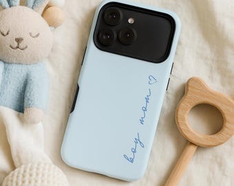 Mobilskal till pojke och mamma | Mobilskal för mammor till pojkar | Gåva till mammor till pojkar | Samsung- och iPhone-skal | Söt moderskapsestetik