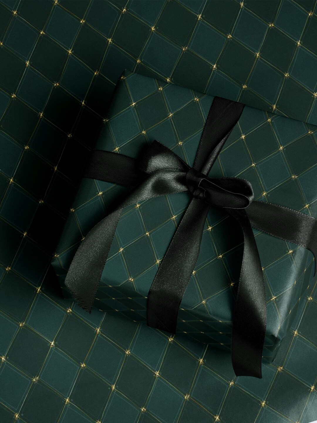 Teal Organic Diamonds Wrapping Paper Sheets main image 1