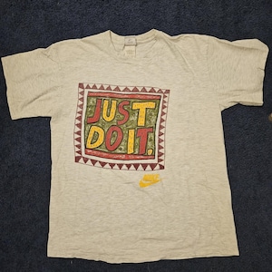 Vintage 90s Nike Just Do It Tee • Single Stitch • USA Made • Urban Jungle XL image 1