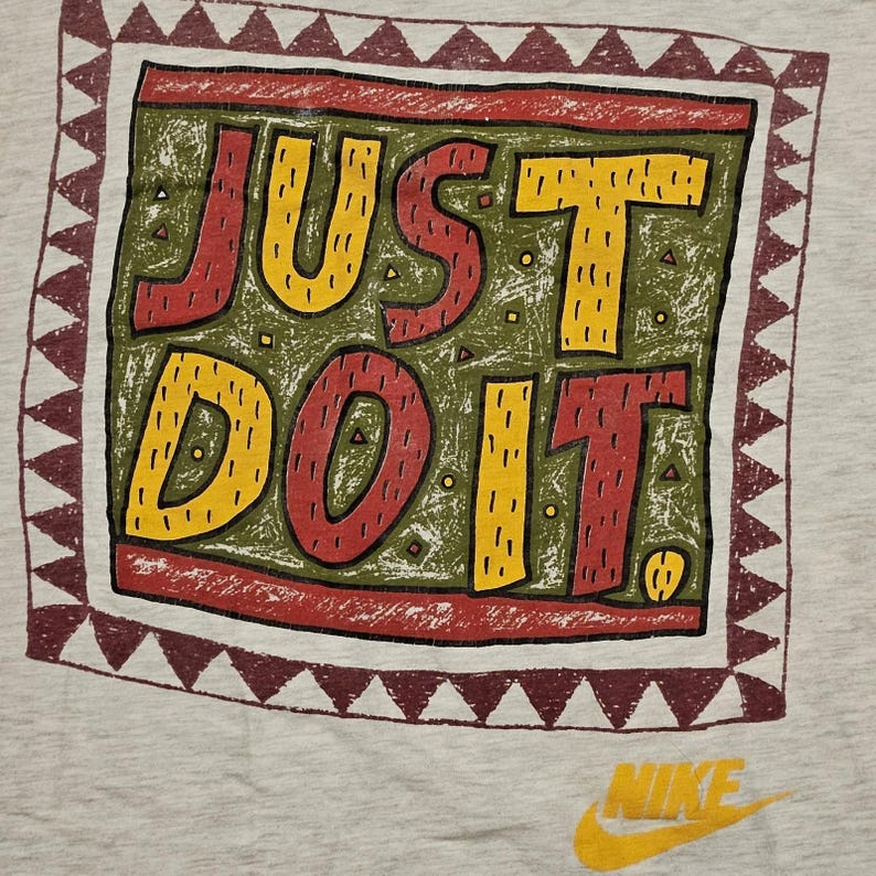Vintage 90s Nike Just Do It Tee • Single Stitch • USA Made • Urban Jungle XL image 11