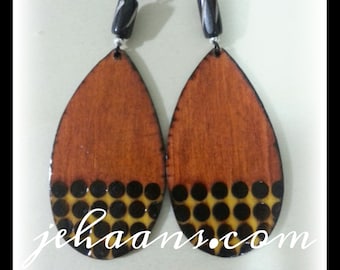 Honey and Mustard spotted Tribe Earrings
