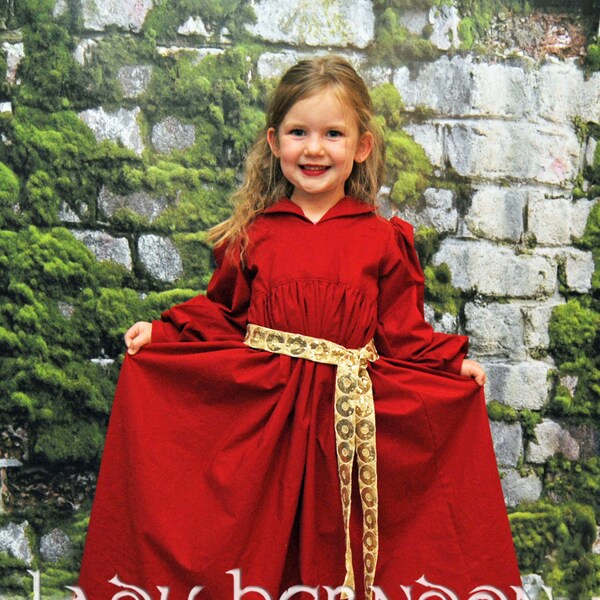 Buttercup's Red Riding Dress - Sizes 2T, 3T, 4T, 5, 6, 7, 8 and 10