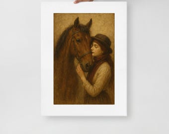 Vintage Equestrian Wall Art Canvas