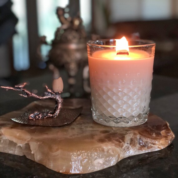 Engraved Mother's Day White Wood Wick Soy Candle with Wooden Lid