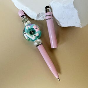 Dual-Function Beaded Pen with Detachable Stylus + Free Black Gift Pouch