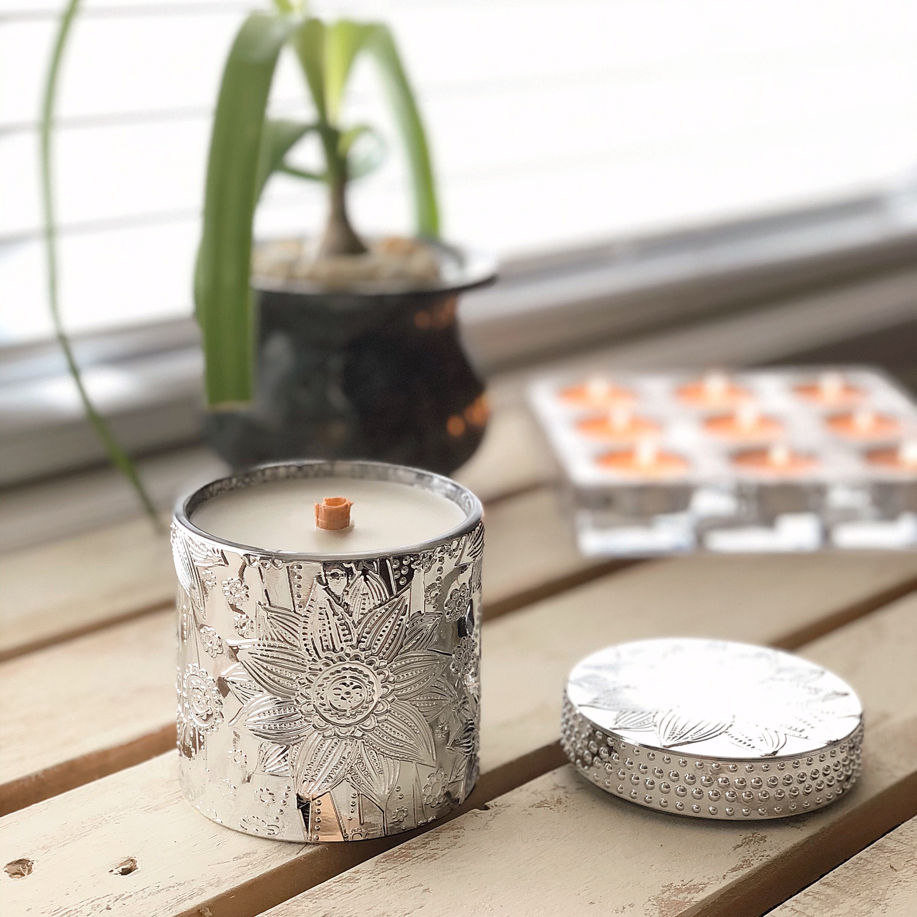 Spiral Woodwick Luxury Aromatherapy Candle Beeswax Coconut Etsy