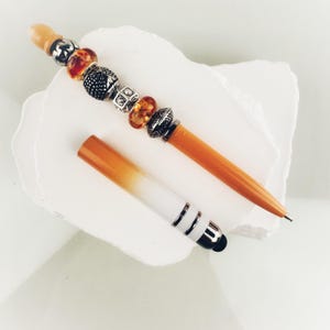 Handmade Beaded Pen with Detachable Stylus – Elegant 2-in-1 Ballpoint Pen for Writing & Touchscreen Devices