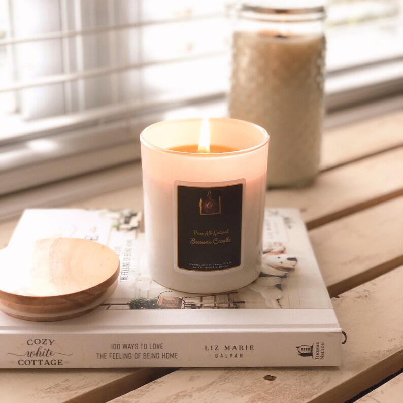 Beeswax Wooden Wick Luxury Candle Premium Allnatural Etsy